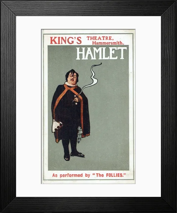 Framed Print : Hamlet by Wiliam Shakespeare by The Follies Framed Print : Hamlet by Wiliam Shakespeare by The Follies