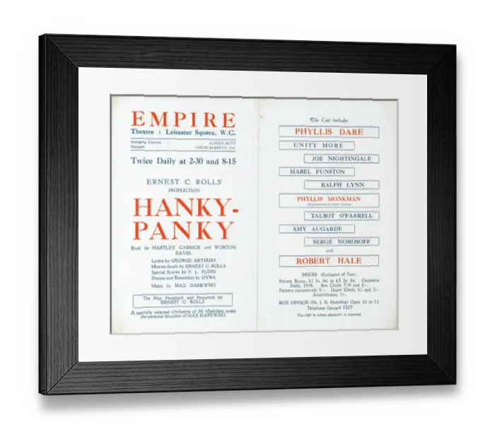 Framed Print : Hanky Panky by Hartley Carrick and Wortley David Framed Print : Hanky Panky by Hartley Carrick and Wortley David