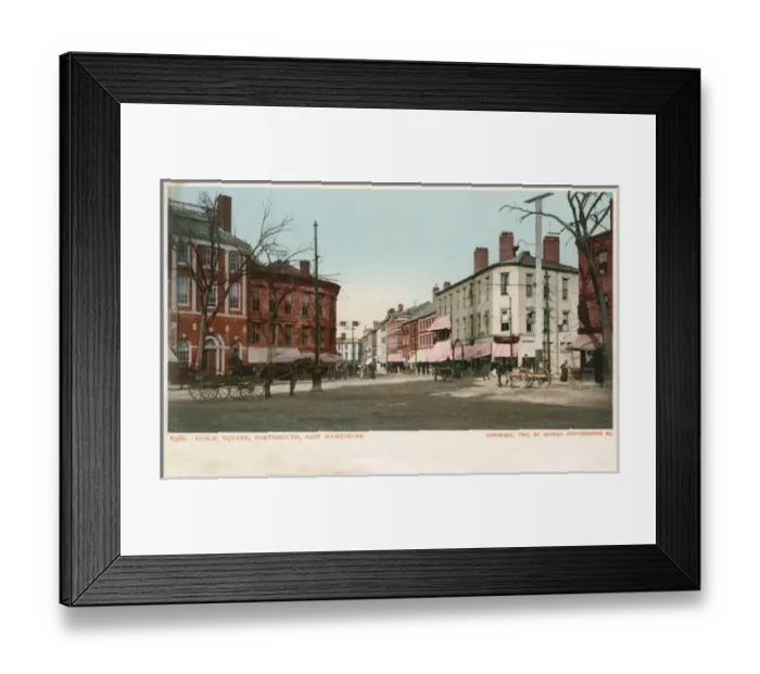 Framed Print : Public Square, Portsmouth, New Hampshire, USA Framed Print : Public Square, Portsmouth, New Hampshire, USA