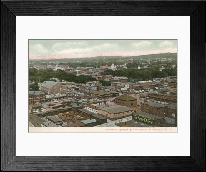 Framed Print : General view, Manchester, New Hampshire, USA Framed Print : General view, Manchester, New Hampshire, USA