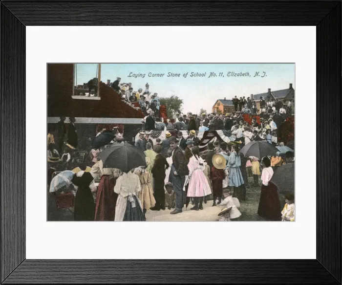 Framed Print : Laying foundation stone, Elizabeth, New Jersey, USA Framed Print : Laying foundation stone, Elizabeth, New Jersey, USA