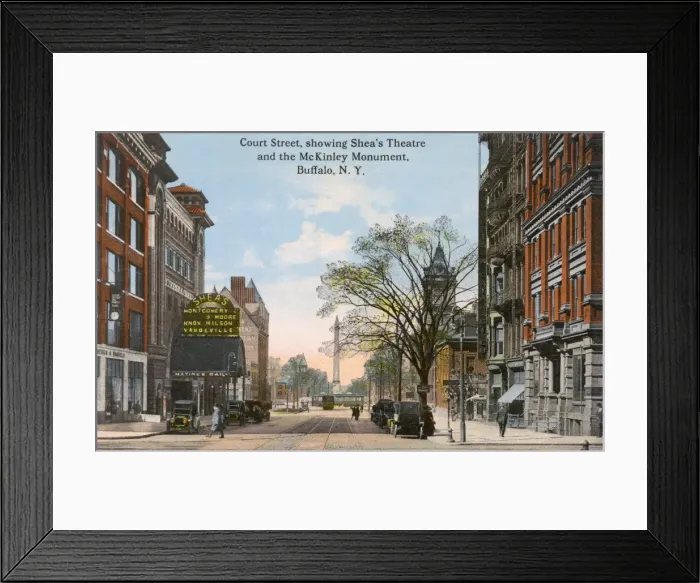 Framed Print : Court Street, Buffalo, New York State, USA Framed Print : Court Street, Buffalo, New York State, USA
