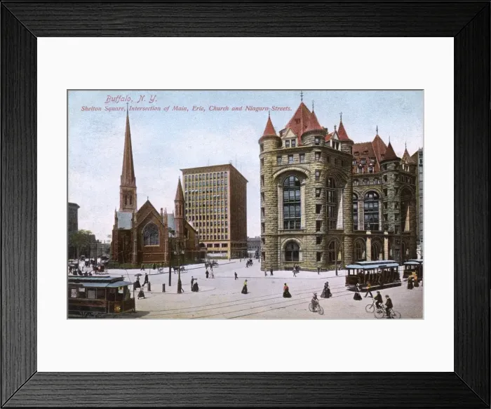 Framed Print : Shelton Square, Buffalo, New York State, USA Framed Print : Shelton Square, Buffalo, New York State, USA