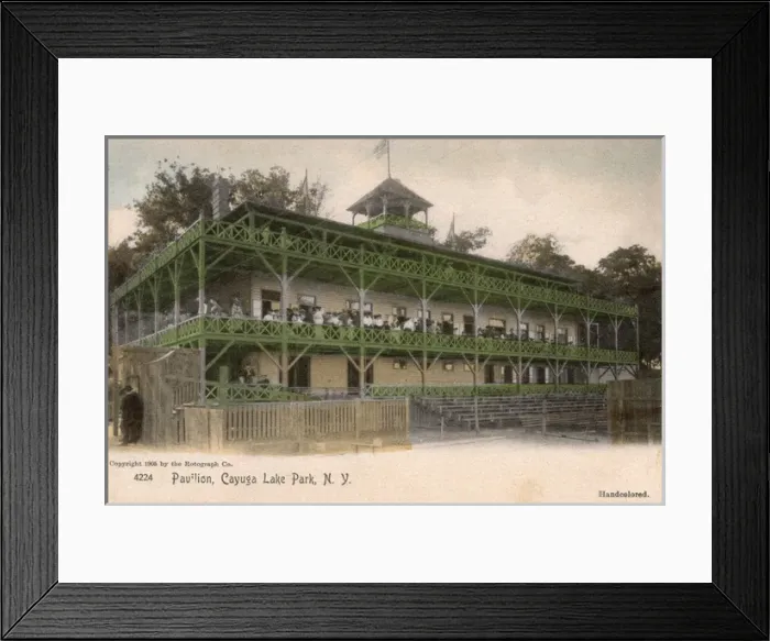 Framed Print : Pavilion, Cayuga Lake Park, New York State, USA Framed Print : Pavilion, Cayuga Lake Park, New York State, USA