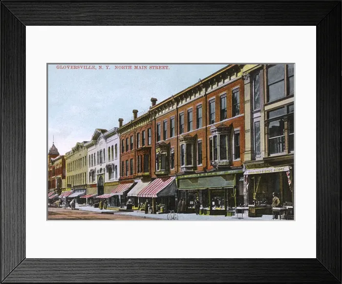Framed Print : North Main Street, Gloversville, New York State, USA Framed Print : North Main Street, Gloversville, New York State, USA