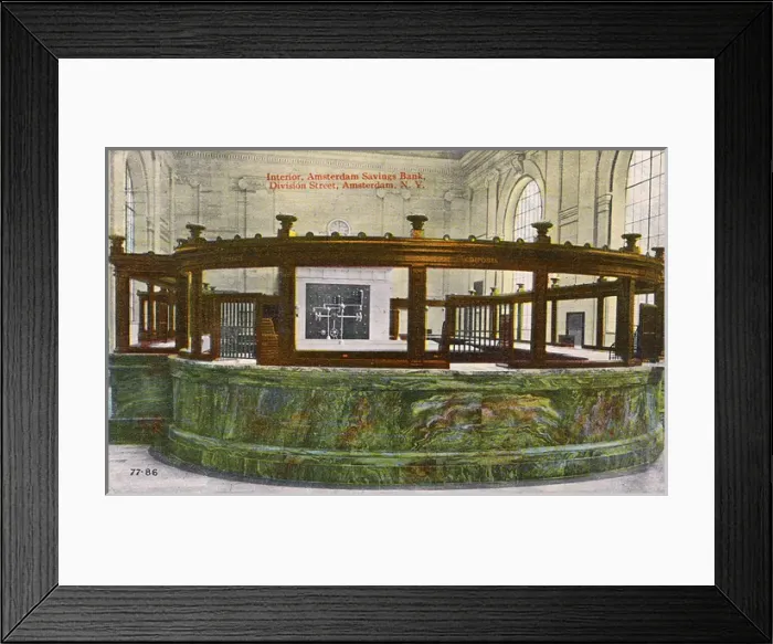 Framed Print : Amsterdam Savings Bank, Amsterdam, New York State, USA Framed Print : Amsterdam Savings Bank, Amsterdam, New York State, USA