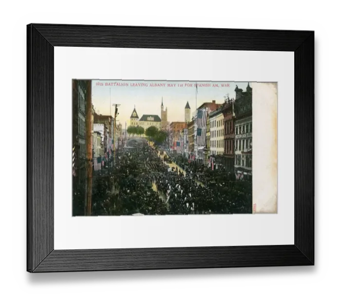 Framed Print : Troops leaving Albany, NY, for Spanish-American War Framed Print : Troops leaving Albany, NY, for Spanish-American War