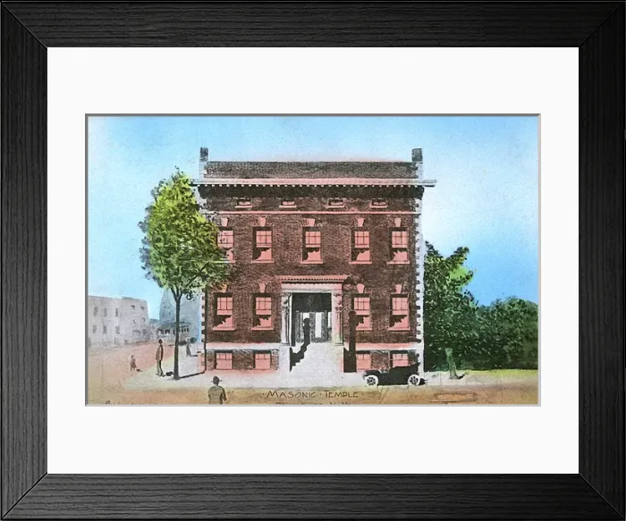 Framed Print : Masonic Temple, Rensselaer, New York State, USA Framed Print : Masonic Temple, Rensselaer, New York State, USA