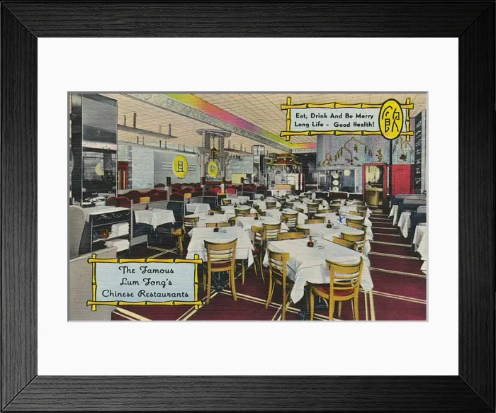 Framed Print : Lum Fongs Chinese Restaurant, New York City, USA Framed Print : Lum Fongs Chinese Restaurant, New York City, USA