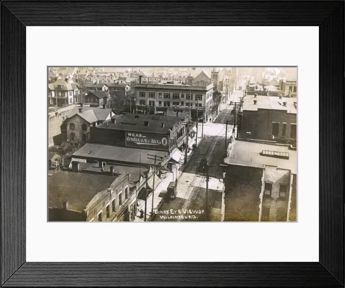 Framed Print : Aerial view of Wilkinsburg, Pennsylvania, USA Framed Print : Aerial view of Wilkinsburg, Pennsylvania, USA