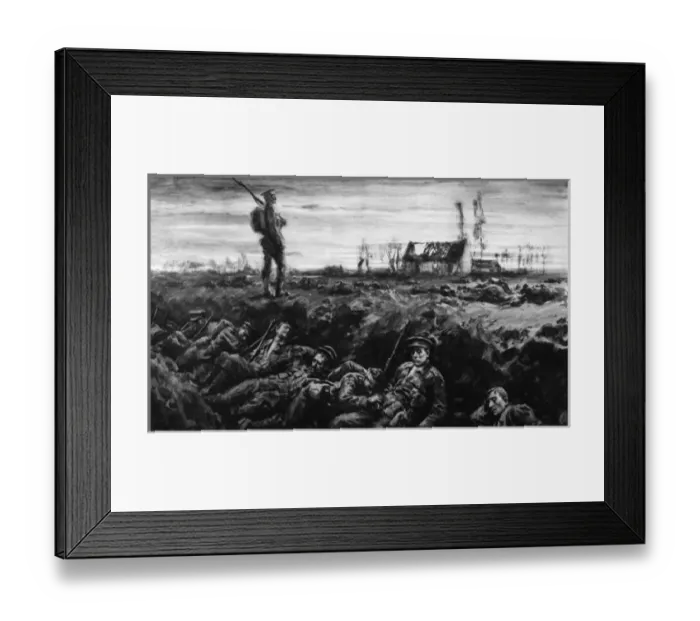 Framed Print : Dawn in the British trenches Framed Print : Dawn in the British trenches