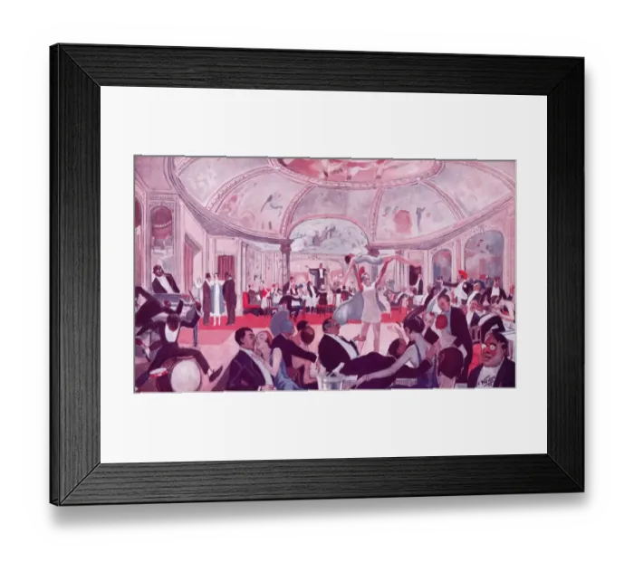 Framed Print : A sketch of the interior of Le Capitole night-spot in Paris Framed Print : A sketch of the interior of Le Capitole night-spot in Paris