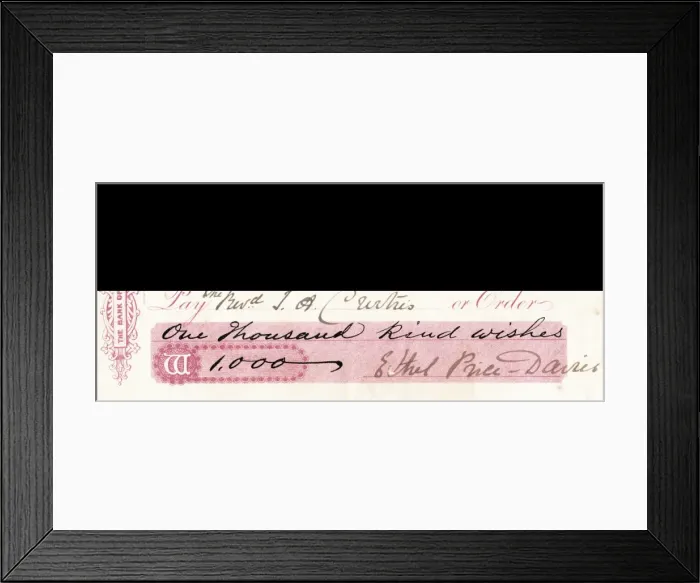 Framed Print : Christmas cheque from the Bank of Good Cheer Framed Print : Christmas cheque from the Bank of Good Cheer