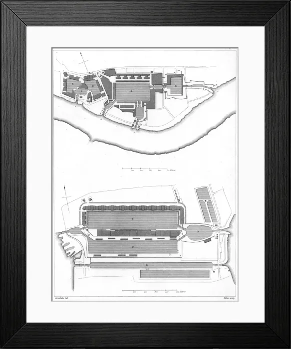 Framed Print : London Docks - St Catherines and West India Docks Framed Print : London Docks - St Catherines and West India Docks