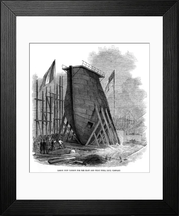 Framed Print : New Caisson for the East and West India Dock Company Framed Print : New Caisson for the East and West India Dock Company
