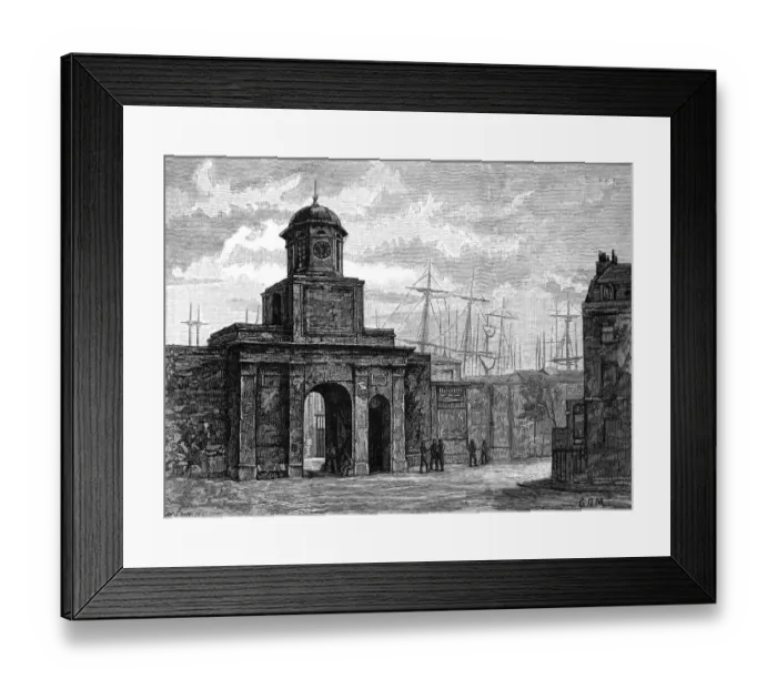 Framed Print : Entrance to the East India Docks, London Framed Print : Entrance to the East India Docks, London