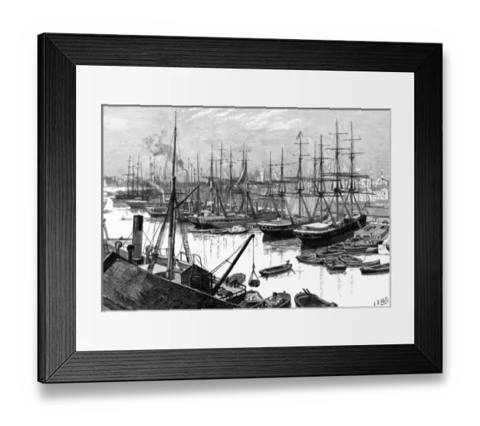Framed Print : The West India Docks, London Framed Print : The West India Docks, London