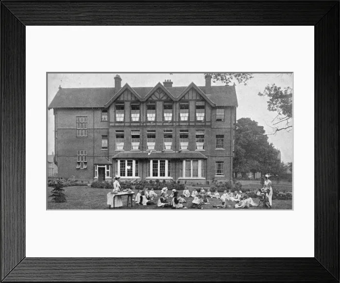Framed Print : Barnardos Girls Village Home, Barkingside - Queen Victoria Framed Print : Barnardos Girls Village Home, Barkingside - Queen Victoria