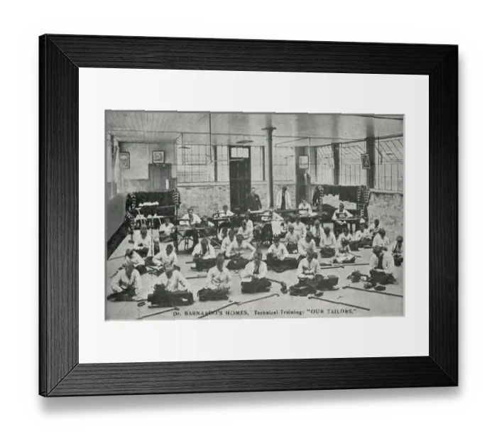 Framed Print : Tailors Department, Barnardos Stepney Causeway, East Londo Framed Print : Tailors Department, Barnardos Stepney Causeway, East Londo