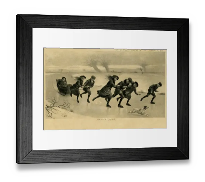 Framed Print : Children skating Framed Print : Children skating