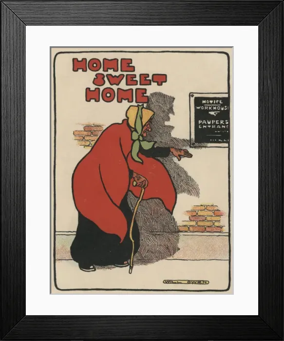 Framed Print : Cartoon / poster - Home Sweet Home Framed Print : Cartoon / poster - Home Sweet Home