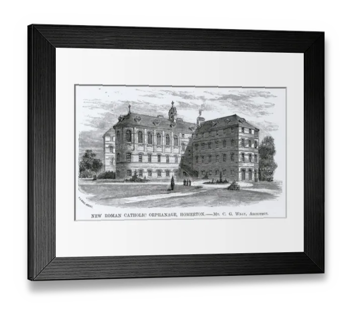 Framed Print : Homerton Roman Catholic Orphanage Design Framed Print : Homerton Roman Catholic Orphanage Design