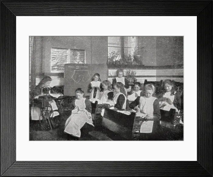 Framed Print : Hull Sailors Orphan Homes - Sewing Framed Print : Hull Sailors Orphan Homes - Sewing