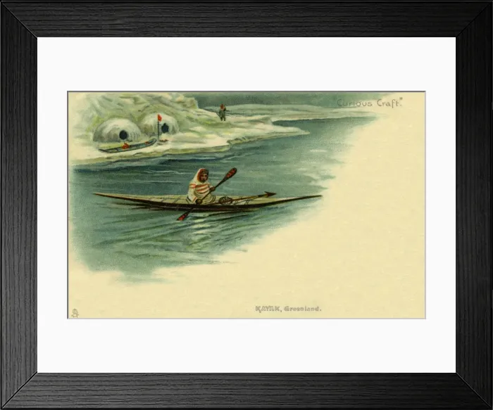 Framed Print : Kayak, Greenland Framed Print : Kayak, Greenland