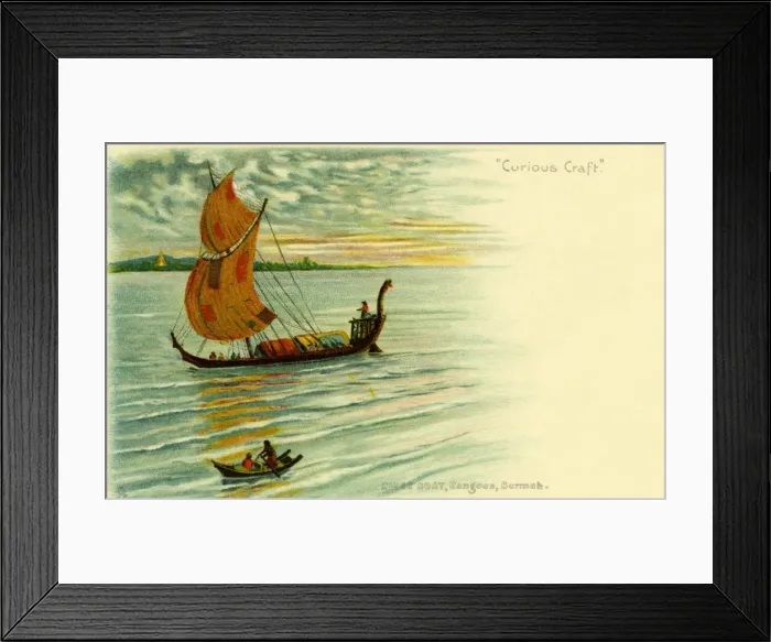Framed Print : River boat, Rangoon (Yangon) Framed Print : River boat, Rangoon (Yangon)