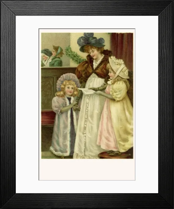 Framed Print : Mother & children singing Framed Print : Mother & children singing