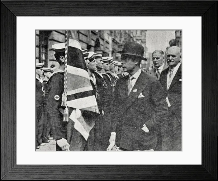Framed Print : Prince of Wales inspecting boys from Training Ship Arethusa Framed Print : Prince of Wales inspecting boys from Training Ship Arethusa