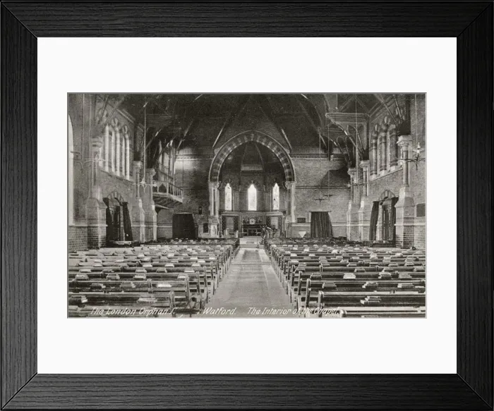 Framed Print : Chapel interior, London Orphan Asylum, Watford, Hertfordshir Framed Print : Chapel interior, London Orphan Asylum, Watford, Hertfordshir