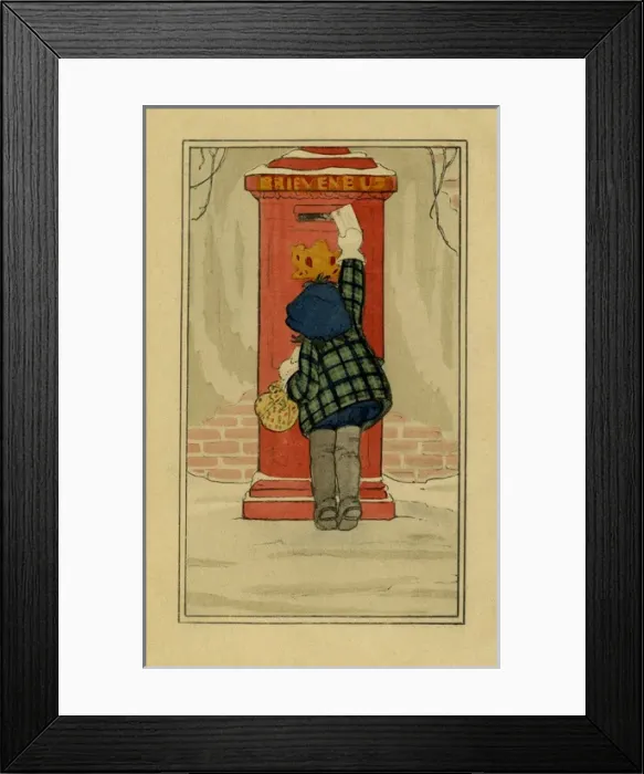Framed Print : Posting an Xmas letter Framed Print : Posting an Xmas letter