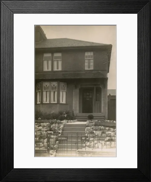 Framed Print : The exterior of a suburban semi-detached Edwardian House Framed Print : The exterior of a suburban semi-detached Edwardian House