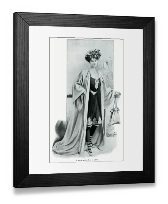Framed Print : Pretty bathing dress in alpaca 1906 Framed Print : Pretty bathing dress in alpaca 1906