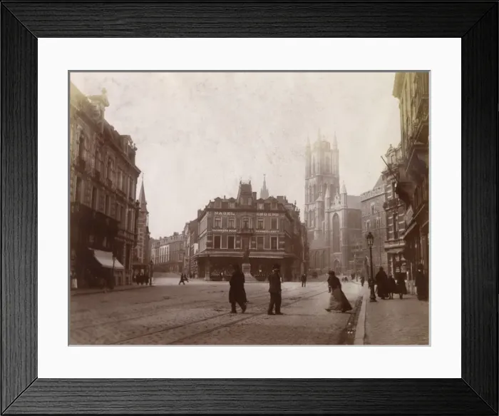 Framed Print : Street scene in Laurent Plaats, Ghent, Belgium Framed Print : Street scene in Laurent Plaats, Ghent, Belgium