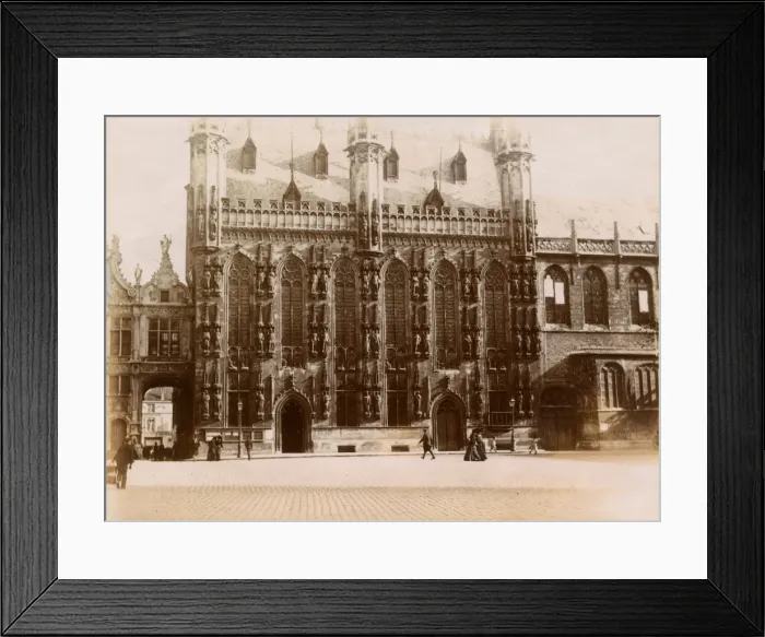 Framed Print : City Hall, Burg Square, Bruges, Belgium Framed Print : City Hall, Burg Square, Bruges, Belgium
