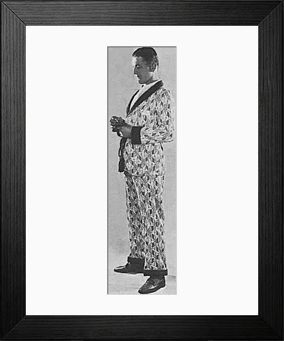 Framed Print : Towelling verandah suit for men, 1928 Framed Print : Towelling verandah suit for men, 1928