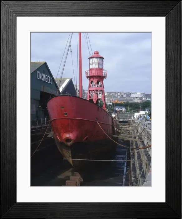 Framed Print : Lightship in dry dock, Cornwall Framed Print : Lightship in dry dock, Cornwall