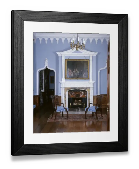 Framed Print : Blue Room, home of Lord St Levan, St Michaels Mount Framed Print : Blue Room, home of Lord St Levan, St Michaels Mount