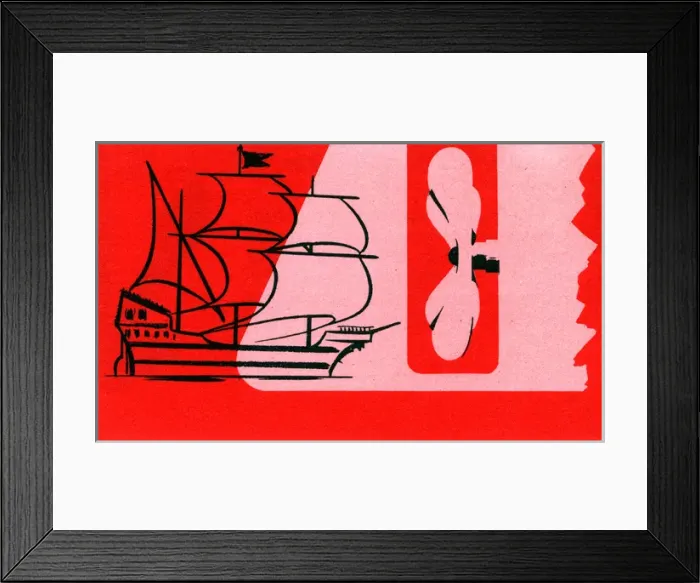 Framed Print : Illustration in The Worlds Wonder Ships