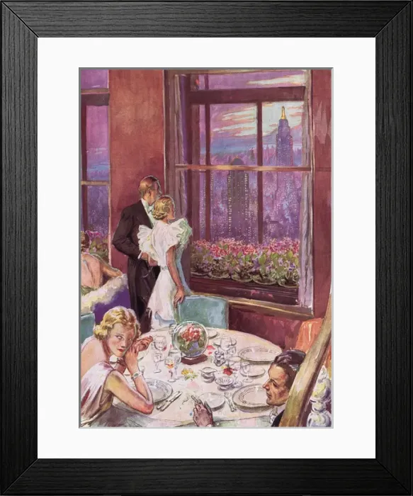 Framed Print : The Rainbow Room restaurant on the 65th floor of the Rockefe Framed Print : The Rainbow Room restaurant on the 65th floor of the Rockefe