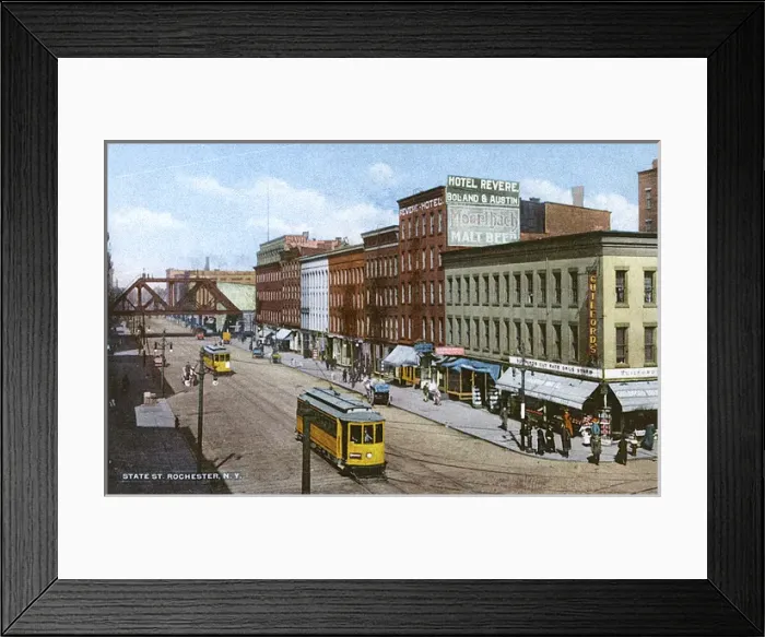 Framed Print : State Street, Rochester, New York State, USA