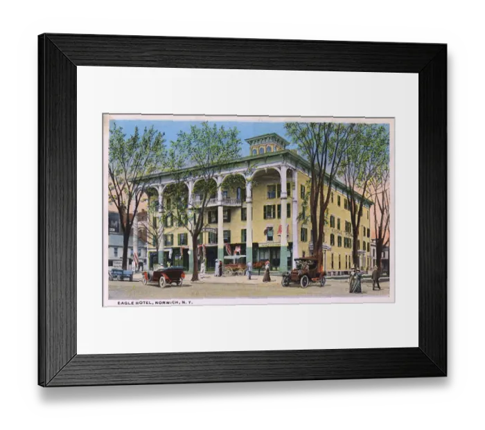 Framed Print : Eagle Hotel, Norwich, New York State, USA Framed Print : Eagle Hotel, Norwich, New York State, USA