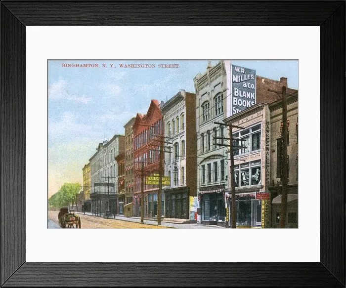 Framed Print : Washington Street, Binghamton, New York State, USA Framed Print : Washington Street, Binghamton, New York State, USA