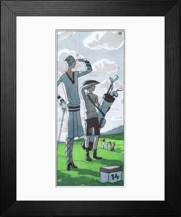 Framed Print : A sketch of golfers in Paris Framed Print : A sketch of golfers in Paris