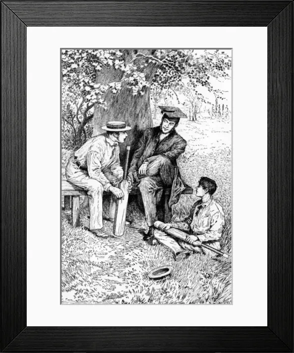 Framed Print : Tom Browns School Days - Tom, the young master & Arthur Framed Print : Tom Browns School Days - Tom, the young master & Arthur