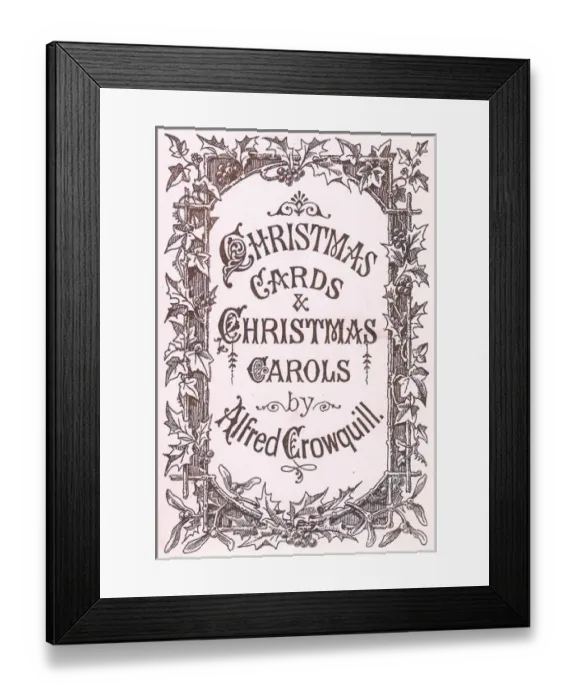 Framed Print : Decorative Christmas page design, holly and mistletoe Framed Print : Decorative Christmas page design, holly and mistletoe
