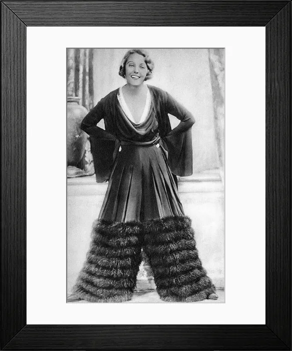 Framed Print : Fur trimmed pyjama suit, 1931 Framed Print : Fur trimmed pyjama suit, 1931