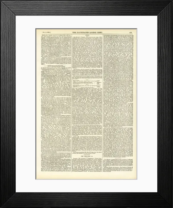 Framed Print : May 3rd 1856 p475 Illustrated London News Framed Print : May 3rd 1856 p475 Illustrated London News